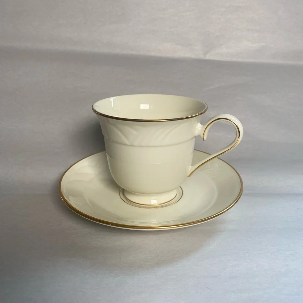Single Replacement Lenox SAND DUNE Gold Tea Cup & Saucer Brand New